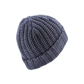 Sterntaler Knitted Hat with Envelope - Unisex Beanie in Cool Fisherman Style, navy