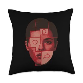 Chat Social Media Persona Online Sharing Connected Profile Throw Pillow