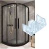 4-Pack Silicone Shower Door Bumpers - Non-Yellowing Opaque Anti-Collision Stoppers