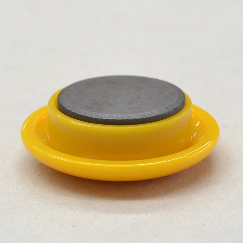 Mag(マグエックス) 掲示・メモ留め用 マグネットカラーボタン 徳用 Φ30mm 黄 12個入 MFCB-30-12P-Y