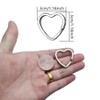 30Pcs Heart Shaped Split Key Rings,Crafts DIY Keychain Metal Key