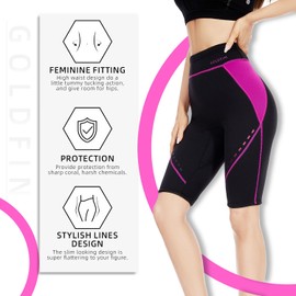 GoldFin Wetsuit Shorts for Women, 2mm Neoprene Short Wetsuit for Water Sports Surfing Diving Swimming Kayaking