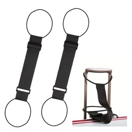 Pack of 2 Adjustable Elastic Luggage Straps for Suitcases, Black - Elastic Attachment Strap for Luggage & Additional Luggage - Hand Luggage Strap for Travel, Practical Suitcase Accessories