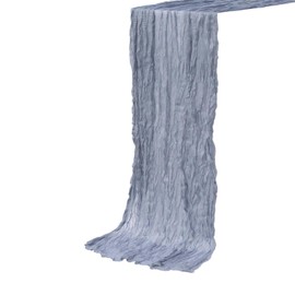 FuSenYuan Dusty Blue Cheesecloth Table Runner 10FT 1Pack Rustic Boho Gauze Table Runner Cheese Cloth Table Runner 120 Inches Long for Wedding Bridal Shower Baby Shower Birthday Party