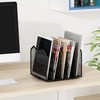 Simple Trending Mesh Desktop File Sorter Organizer, 5-Section Bookshelf for