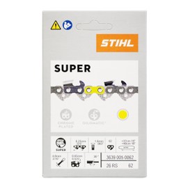 Genuine OEM 16" Chainsaw Chain 0.325" Pitch, 0.063" Gauge, 62 Drive Link, Rapid Super (26RS 62) Fits STIHL 025, MS250, MS251 Chainsaws 3639-005-0062