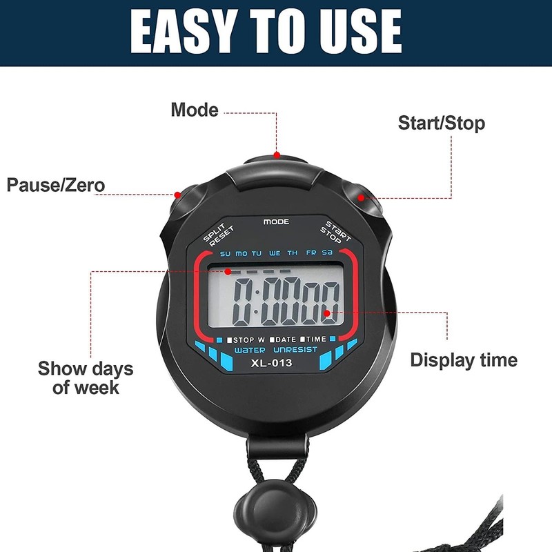 Fomatrade pack of 10pcs/lot Digital Handheld Multi-function Professional Electronic Chronograph