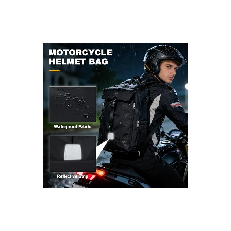 Motorcycle Backpack Waterproof Men Women Motorcycle Backpack Helmet Backpack Motorcycle