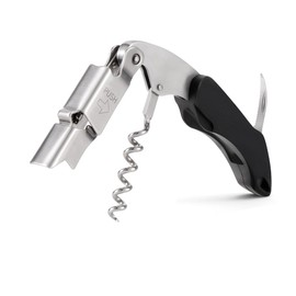 AVERZELLA Corkscrew Wine Opener, Heavy Duty Stainless Steel Wine Bottle Opener with Foil Cutter, Wine Key Bar Wine Accessories for Waiter Bartender Servers Men Lovers Gifts at Home Party (Black)