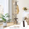 Hoctieon Coat Rack Freestanding, Coat Tree with Umbrella Holder, Metal