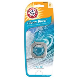 ARM & HAMMER AH8200CB Vent Clip Air Freshener, Clean Burst, 1 Pack