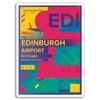 2 x 10cm Edinburgh Airport Vinyl Stickers - Scotland UK