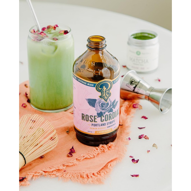 Portland Syrups Rose Cordial Syrup - Craft Exquisite Floral beverages