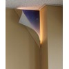"Big Reveal" LED Corner Light 18" White Curved Metal