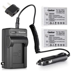 Kastar Battery (X2) & AC Travel Charger for Canon NB-5L and Powershot S100 S110 SX230 HS SX210 is SD790 is SX200 is SD800 is SD850 is SD870 is SD700 is SD880 is SD950 is SD890 is SD970 is SD990 is