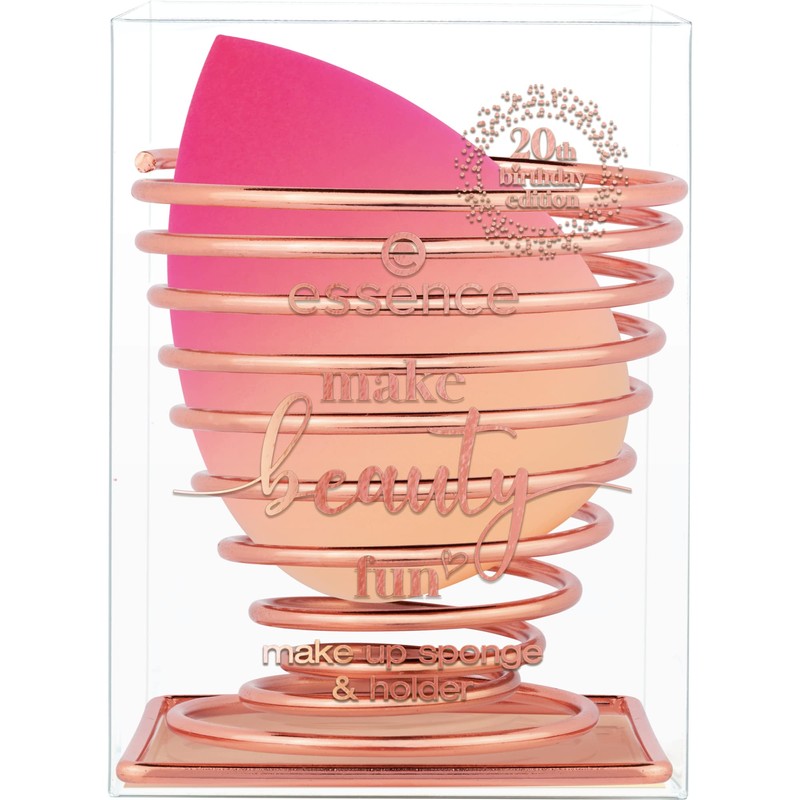 essence make beauty fun make up sponge & holder gift