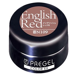 PRE GEL Color Gel Color EX English Red R109 3g UV/LED Compatible Tie O