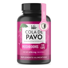 Cola De Pavo Life 360 120 Cpsulas Con Hongo Cola De Pavo Sin Sabor                                                                                    