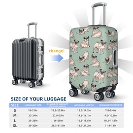 Lukbfall Cute Cats Silhouettes Luggage Suitcase Covers Elastic Washable Black Luggage Protector Travel Suitcase Protective Cover For Kid And Adult,, Dog #01, XL (Fit 30-32 Inch Luggage)