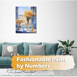 SULISO Paint by Numbers Adult Flower DIY Hand Painted Oil Painting Kits for Children Beginners Gifts Kits for Girls Women Gift House Decoration 40 x 50 cm, Daisy