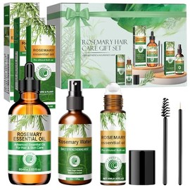 Kit de Aceite de Romero para el Cabello, con Gotero, Rociador, Bola, Nutre el Cuero Cabelludo,Deja el Cabello MáS Suave, Mejora el Brillo del Cabello y la Piel, Aceite para Cabello 100ml