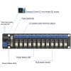 Evemodel 3V-24V DC Power Distribution Module 12 Channel Individual Switches