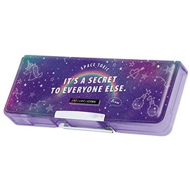 Kamio Japan Fancy Stationery Compact Double-Sided Open Pen Case SPACE TOXIC [247464], Casual
