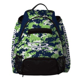 Boombah Prospect Batpack Camo Navy/Lime Green