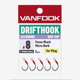 Vanfook DRS-50F Drift Hooks, All-round, Pack of 5, Fluorine Black #10
