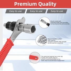 EclipseGuard Bicycle Crank Puller and Bottom Bracket Tool, Bicycle Crank Puller, Bicycle Bottom Bracket Remover, Bicycle Tool Set with 16 mm Wrench for Removing Bicycle Crank