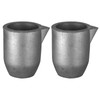 QNK 2pcs #6 6kg Clay Graphite Crucible with Pour Spout