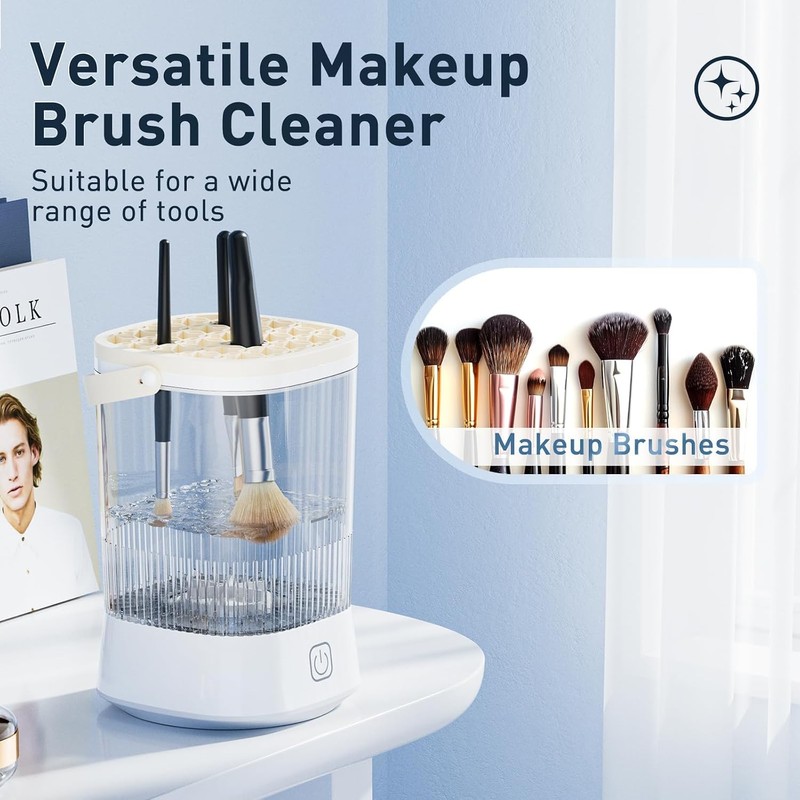 Electric Makeup Brush Cleaner - 12000 RPM Makeup Brush Cleaning