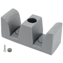 generic 4pcs Sliding Glass Shower Door Side Anti-Collision Block,for 5/16""(8mm) Shower Glass Door,with Screws(48x21x20mm), Gray