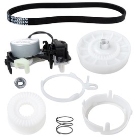 W10913953 W10721967 W10006384 Washer Shift Actuator + Pulley Clutch Kit + Drive Belt Replaces KT-155867_rev011 49TYZ-E120A1 50SM21-1-221B, WTW5550XW3, WTW5600XW0,Zafina-UP New Replacement