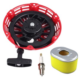 YHLFOOZ GX160 Recoil Starter+Air Filter+Spark Plug for GX120 GX160 GX200 5.5 HP 6.5 HP Engine, GX120 GX160 GX200 Pull Starter Recoil Starter 28400-ZH8-013YA