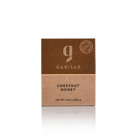 Garisar Premium Single Location Chestnut Honey | Pure Natural Honey Rich in Proline (over 600 ppm) | 9.87 Fl Oz (280 g) — (Pack of 1)