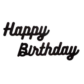 regalo Wood Garland, Birthday, Wooden Garland, Birthday Letter Banner (Round Gothic Black)