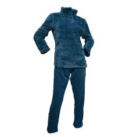 Infiore Pyjamas for Women Fleece Coral Effect Pyjamas for Women Soft Fleece Winter Pajamas for Women Pajamas for Women Plush Buttons 21493 Topaz XL, 21493 Topaz