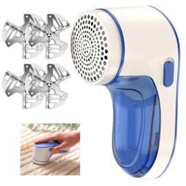 DALAETUS 5 Pcs Powerful Lint remover Set, 1 Bobble Remover with 4 Spare Blades, Multi-Use Fabric Shaver, Lint Rollers for Clothes Carpet (Blue)