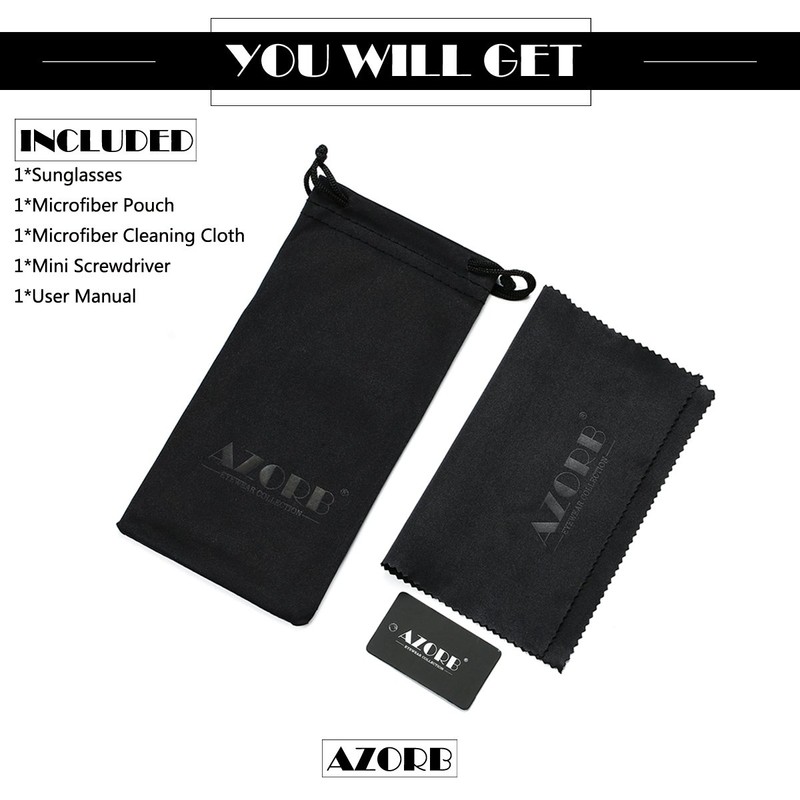 AZORB Fashion Women Cat Eye Sunglasses Metal Frame Mirrored Flat