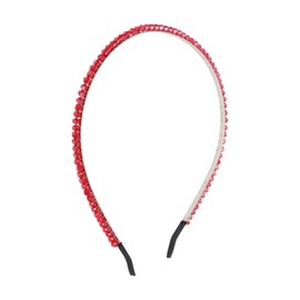 VOCOSTE Rhinestone Headband, Faux Crystal Hair Hoop, Hairband for Women, Red