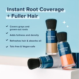 TRUHAIR Color Fibers Root Coverage and Density Booster Refill | Quick-Apply Touch Up Hair Color | Natural Matching, Gray Hair Cover Up - 11 Colors Available (Darkest Brown)