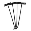 VILLFUL Metal Slat Wall Hook 4 Pack Black Wall Hooks