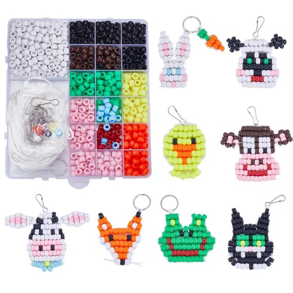 SUNNYCLUE 1 Box DIY 8 Sets Beads Pets Beads Craft