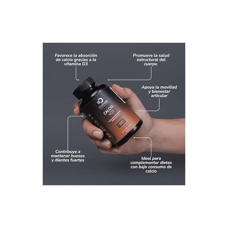 Suplementos Domos- Calcio + Vitamina D3 + Colágeno Tipo ll