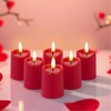 Simplelight Red Flameless Votive Candles with Timer, Realistic Black Wick