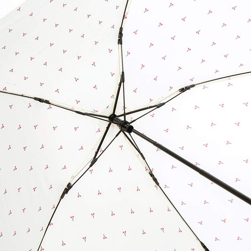 Wpc. 8963-261 Rain Umbrella, Flower Base, Mini, Black, 19.7 inches