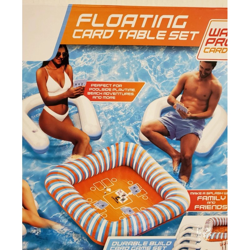 Cipton Floating Inflatable Card Table Set with Seats