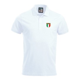 Italy 1960s Retro Football Polo Embroidered Logo