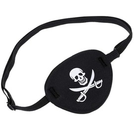 RSYHVG 2PSC Soft Comfortable Pirate Eye Pirate Eye Patch Mask Skull and Cross Bones with Adjustable Strap